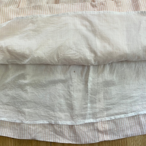 SEE BY CHLOE Pleated Dress Peach White Stripe 6 - Picture 13 of 16